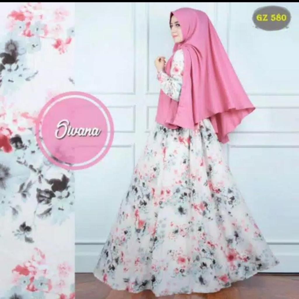ready gamis wolfis jumbo/dress menyusui/ maxi busui sleting jumbo/khimar 2layer/jilbab