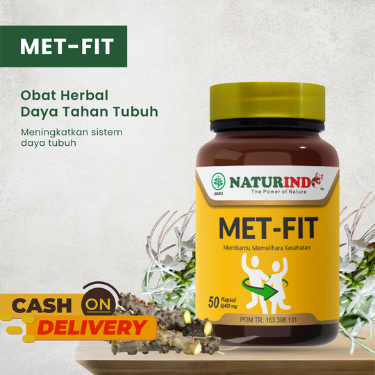 Met- fit Obat Herbal Metabolisme Daya Tahan Tubuh Alami Vitamin Imunitas Kebugaran Naturindo