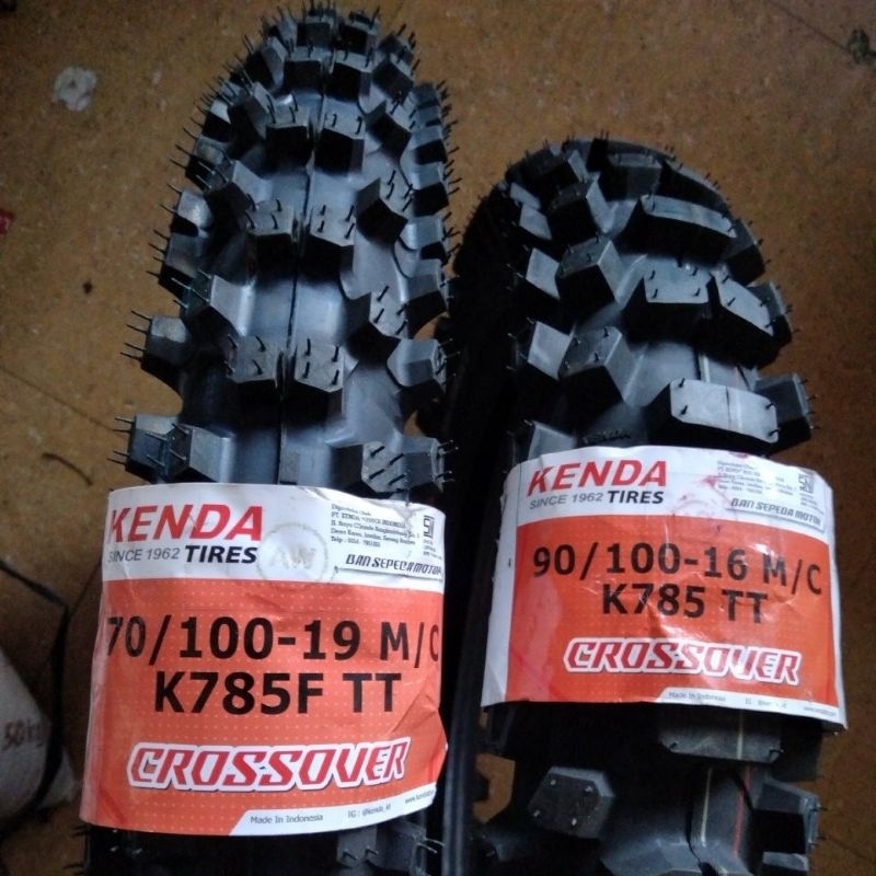 Ban Luar Depan Belakang KENDA 90/100 Ring 16 70/100 19 K785F TT Crossover MILLVILLE II Motor Cross T