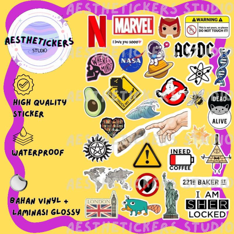 

STICKER RETRO, STICKER KEREN, STICKER VINYL GLOSSY, STICKER HP, STICKER LAPTOP, STICKER AESTHETIC, STICKER WATERPROOF, STICKER TUMBLER, STICKER JOURNAL, STICKER BOOK, STICKER NOTEBOOK, STICKER RANDOM, STICKER NETFLIX, STICKER MOVIE, STICKER COOL