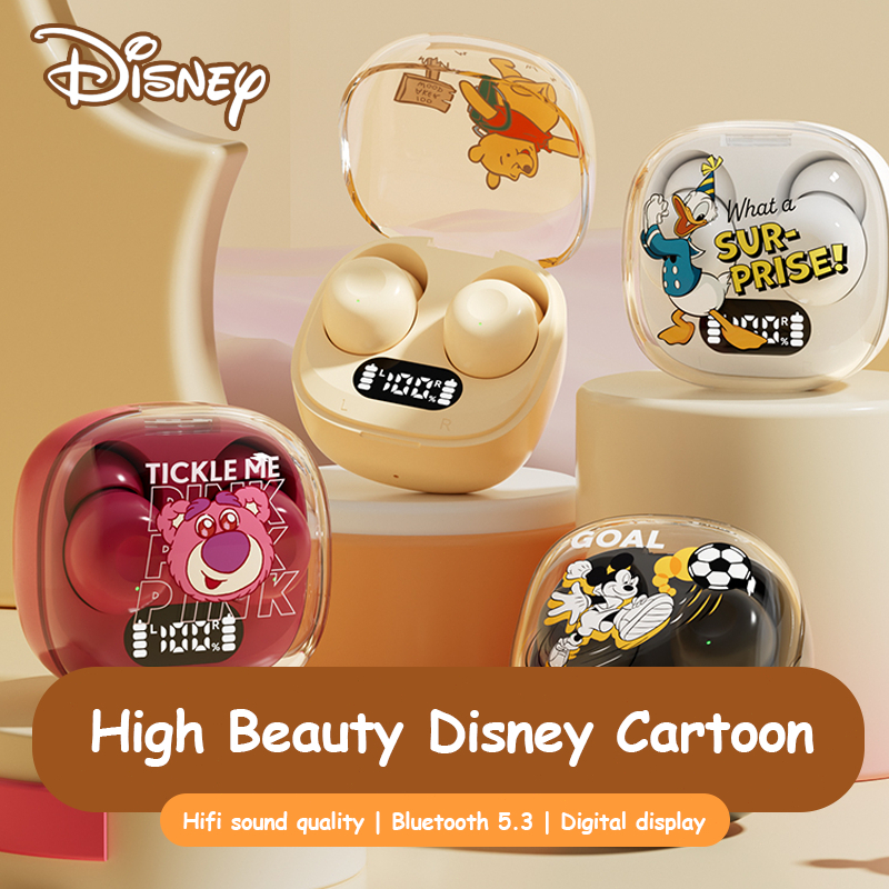 Disney XD13 TWS Earphone Bluetooth 5.3 Mini Earbuds HiFi Stereo Dilengkapi dengan Mikrofon Cocok unt