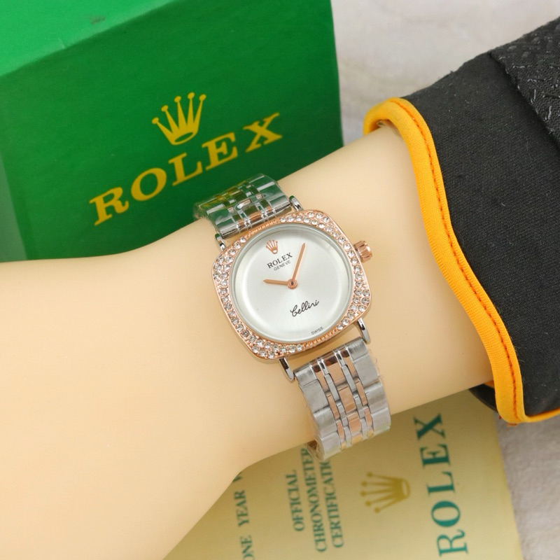 Jam Tangan Rolex Wanita Rantai Diamond Premium - Garansi Real Pict
