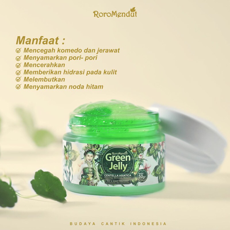 Green Jelly Roro Mendut Glowing Skincare Booster Original || Sleeping mask Green jelly || Green Jell
