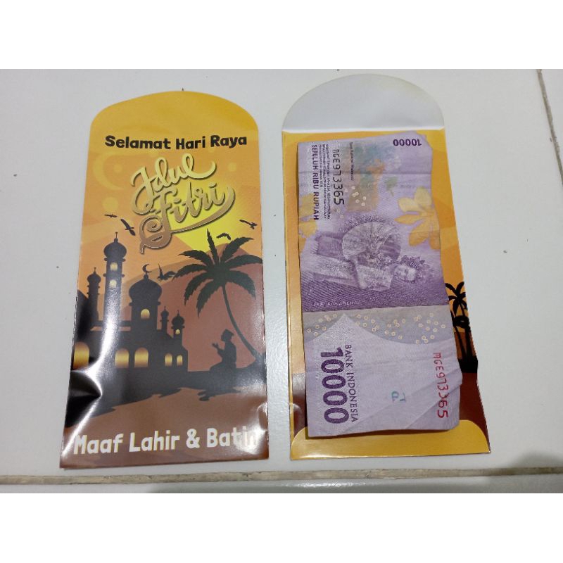 

Amplop lebaran ukuran besar (uang tanpa dilipat) isi 25 dan 50