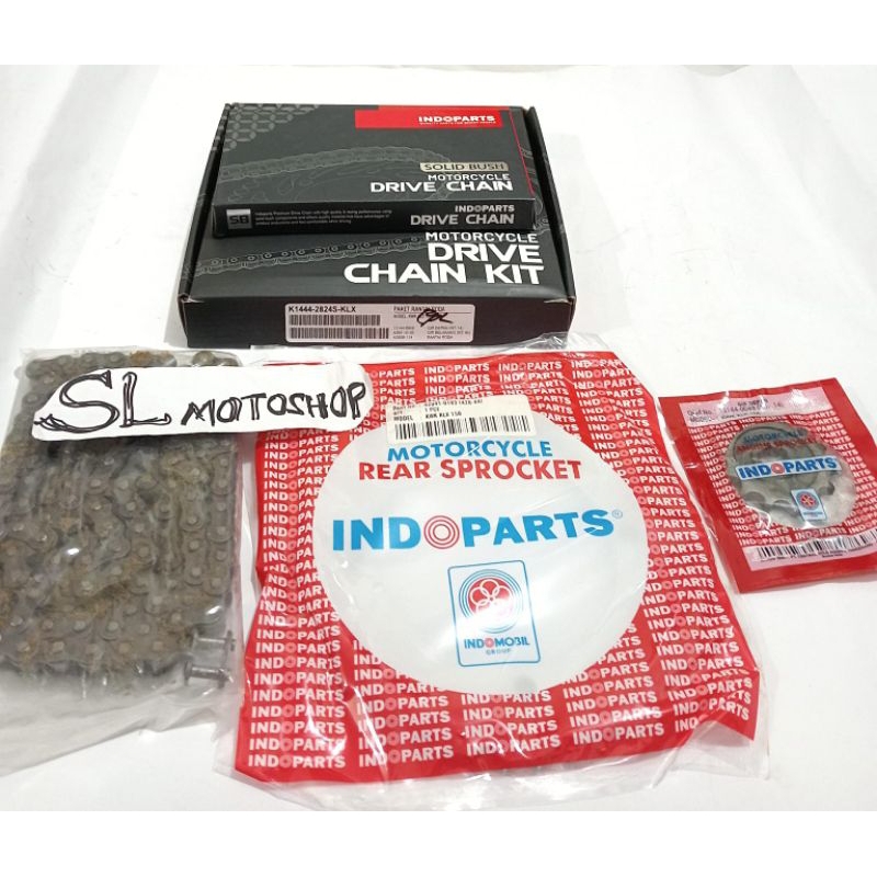 Gear set paket original indopart klx Kawasaki KLX 150 gir 14/44/428SB-124