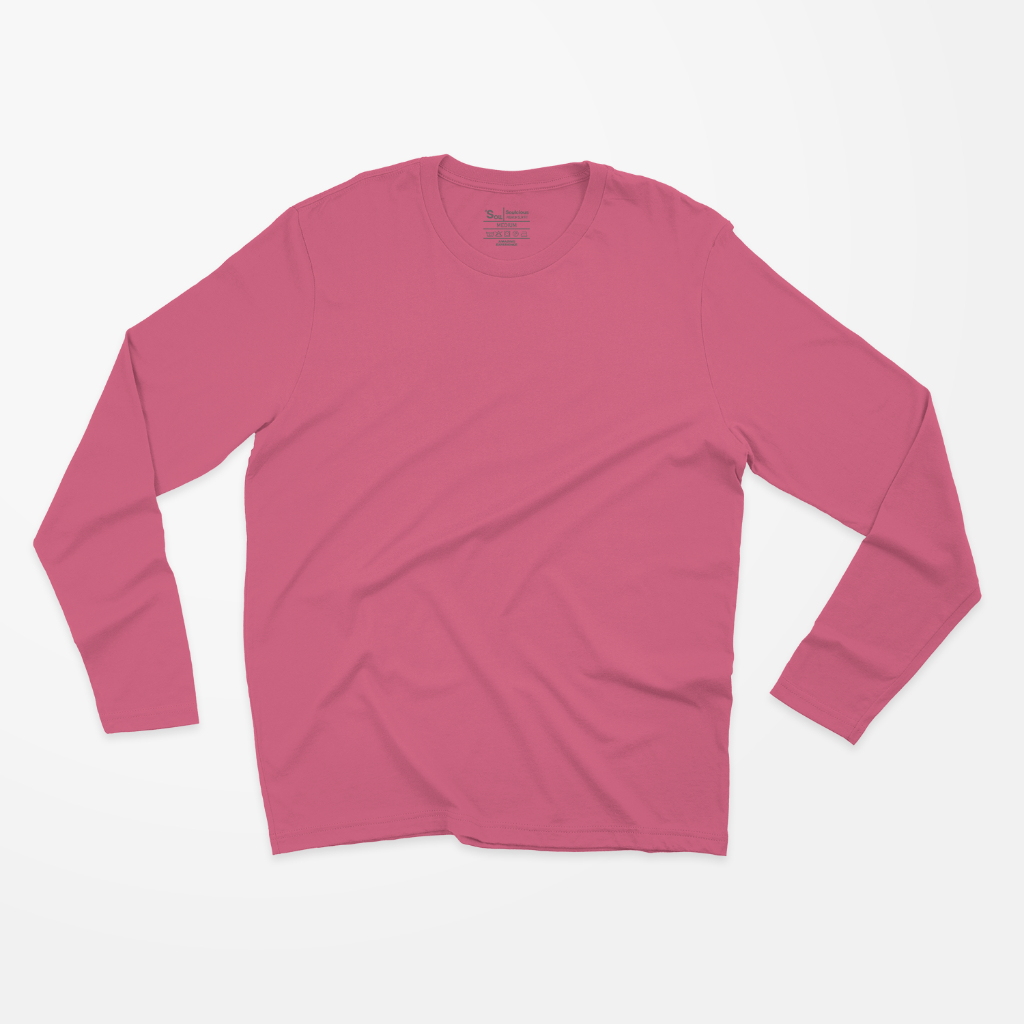 Blank T-shirt Long Sleeve Bubblegum (Kaos Polos Bubblegum Lengan Panjang)