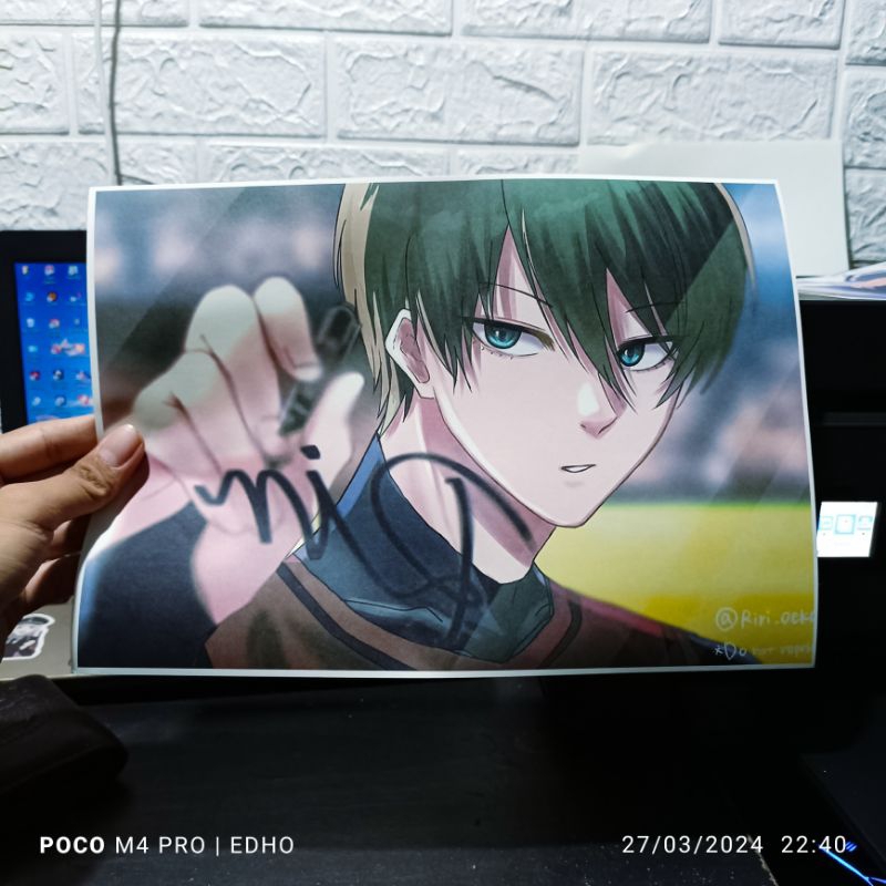 poster stiker anime blue lock / poster anime blue lock / stiker anime blue lock lengkap / poster blu