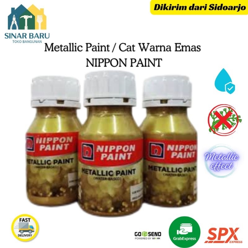 Metallic Paint Waterbased Nippon Paint / Cat Emas Nippon Paint Pengencer Air 300gr