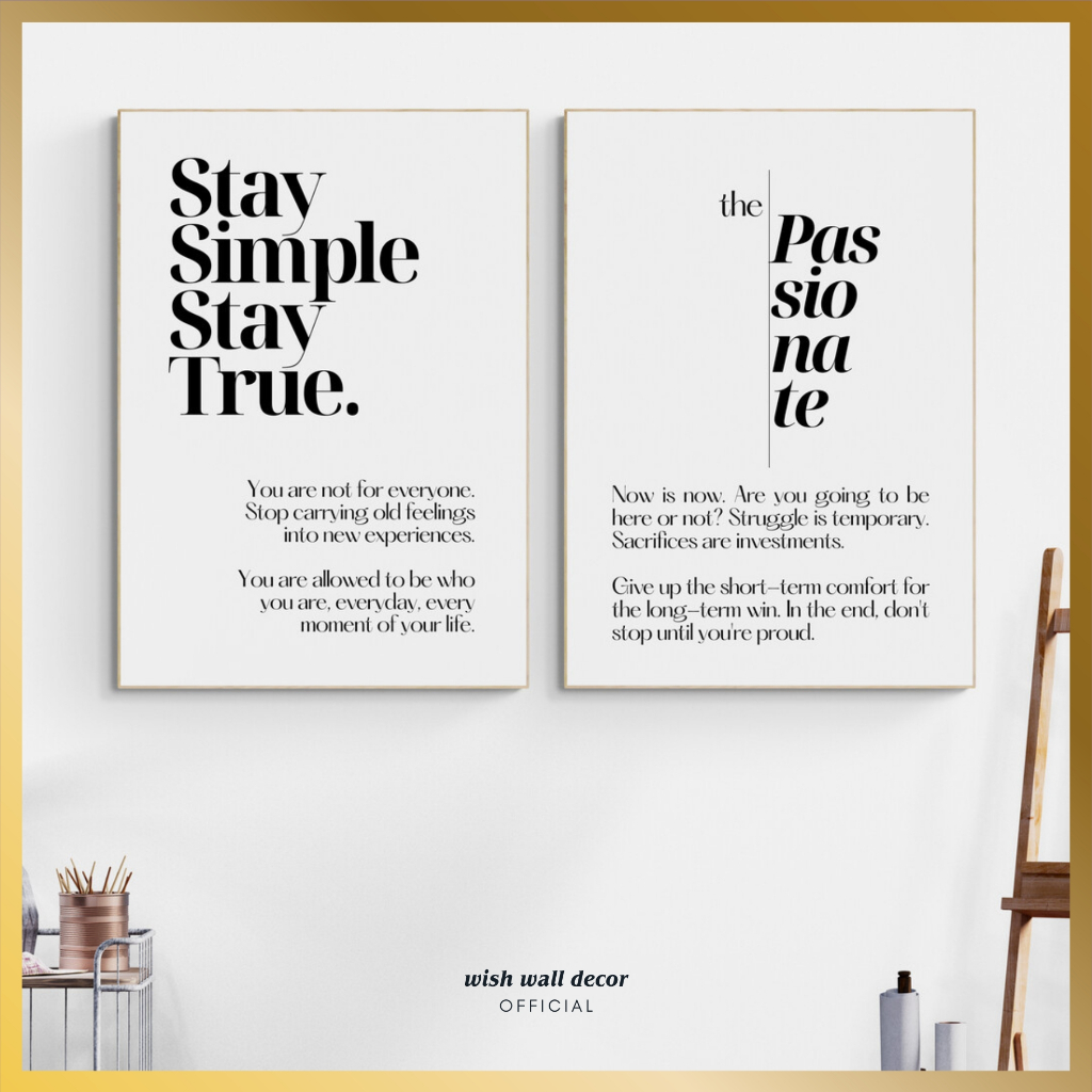 Dekorasi Dinding Aesthetic 20x29 cm - Hiasan Dinding Kamar Cowok - Pajangan Dinding Qoutes - Dekoras