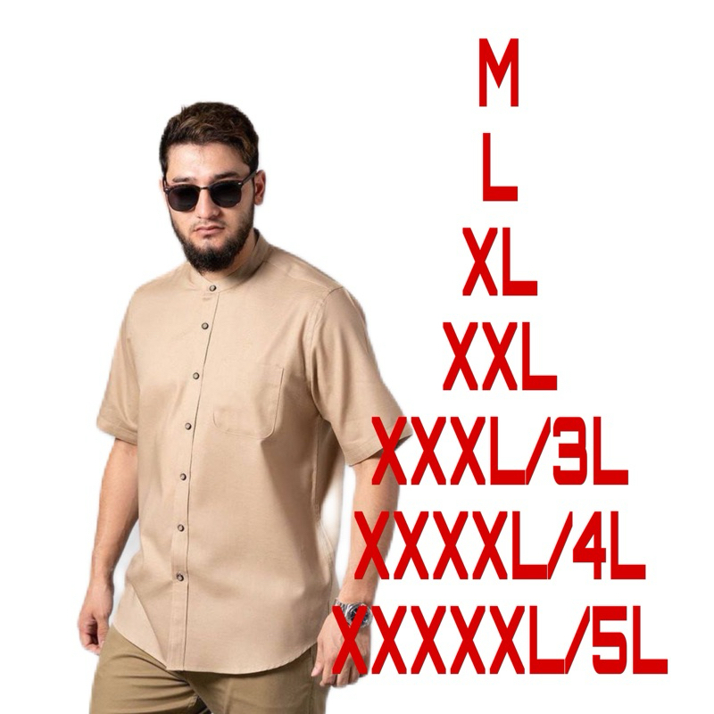 LIMITED BAJU KEMEJA KOKO LENGAN PENDEK POLOS JUMBO BIG SIZE XXXL XXXXL XXXXXL TOYOBO NAVY COKSU