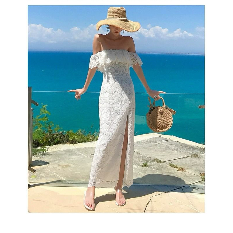 Batildis Dress Brocade Sabrina Summer Casual Sweet Street Holiday Simple Basic Classy Korean Chic Mi