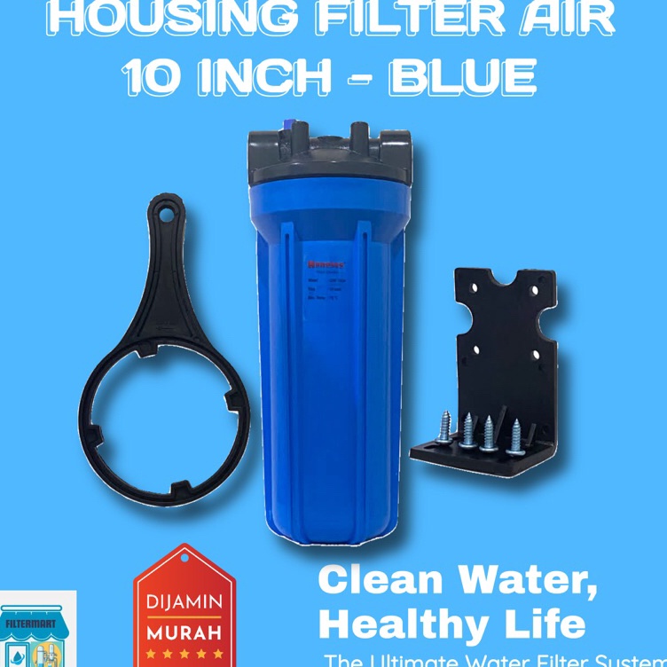 Uj HOUSING FILTER AIR NANOTEC NANO 1 INCH 1 CLEAR BLUE BIRU DRAT 12 34 1  TABUNG FILTER KECIL  Super