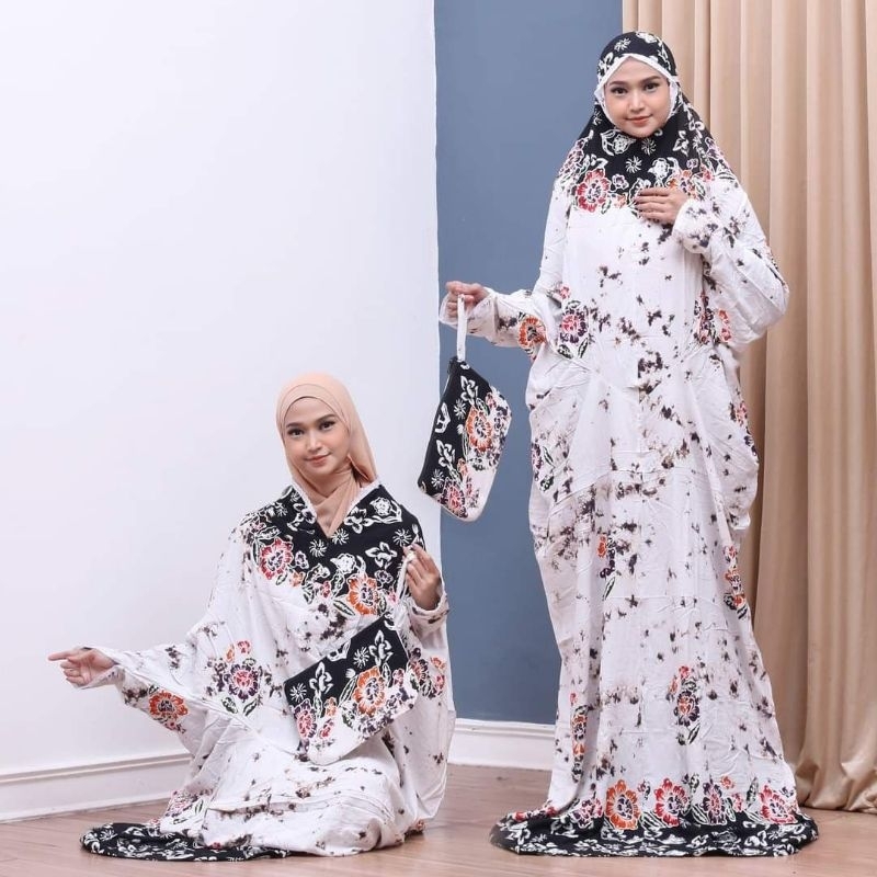 Ummah - Mukena - Rukuh Lajuran Batik Cap Malaman Motif Warna Exlusiv