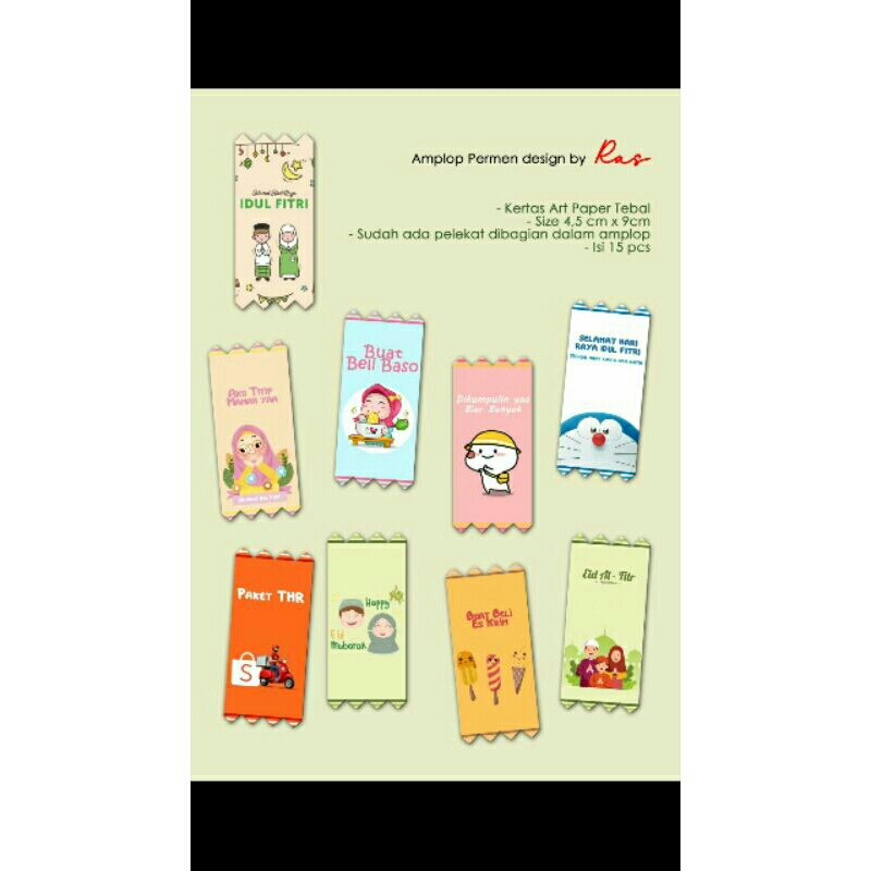 

Amplop Lebaran Karakter isi 15