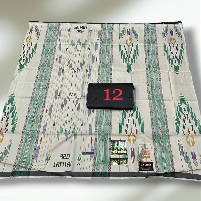 LAMIRI SGE FULL SUTRA BASAH MAHKOTA CEMPLOK TIGA LAMIRI MOTIF TERTINGGI LIMITED EDITION PUTIH