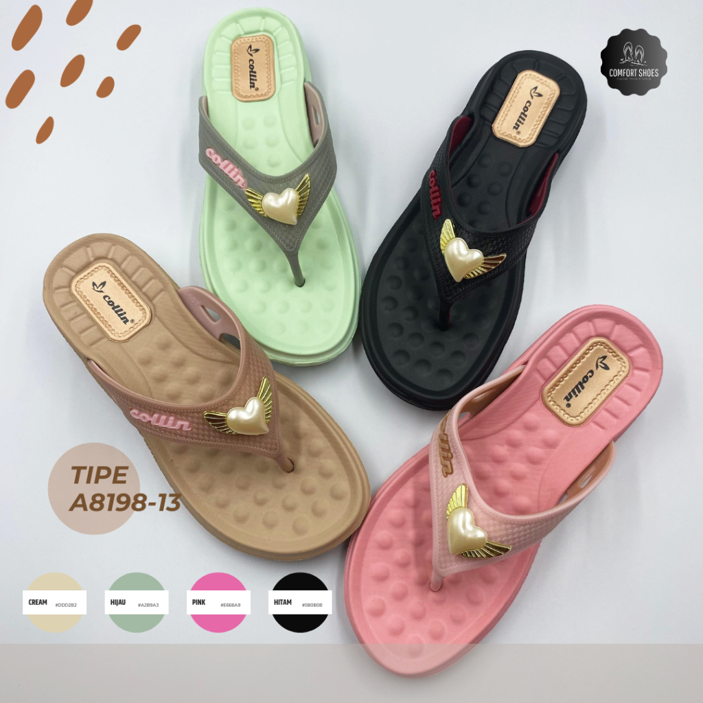 COLLIN sandal anak sendal jepit love A8198-13