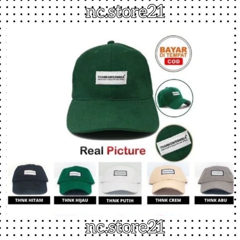 nc21 - Topi Baseball Pria Wanita Bordir THANKSINOMNIA termurah