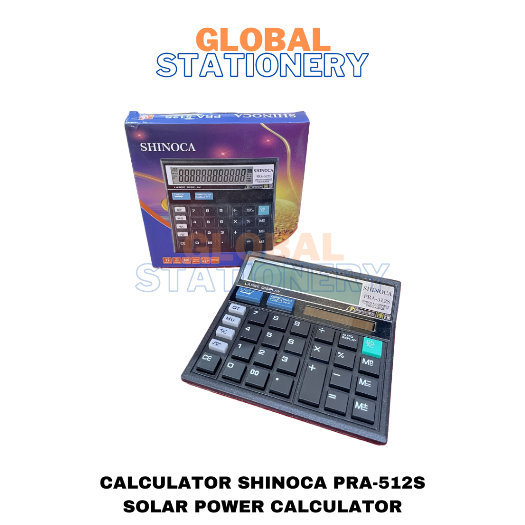 

Calculator Kalkulator Murah Shinoca PRA-512S PRA 512s PRA512s Solar Power 12 Digits