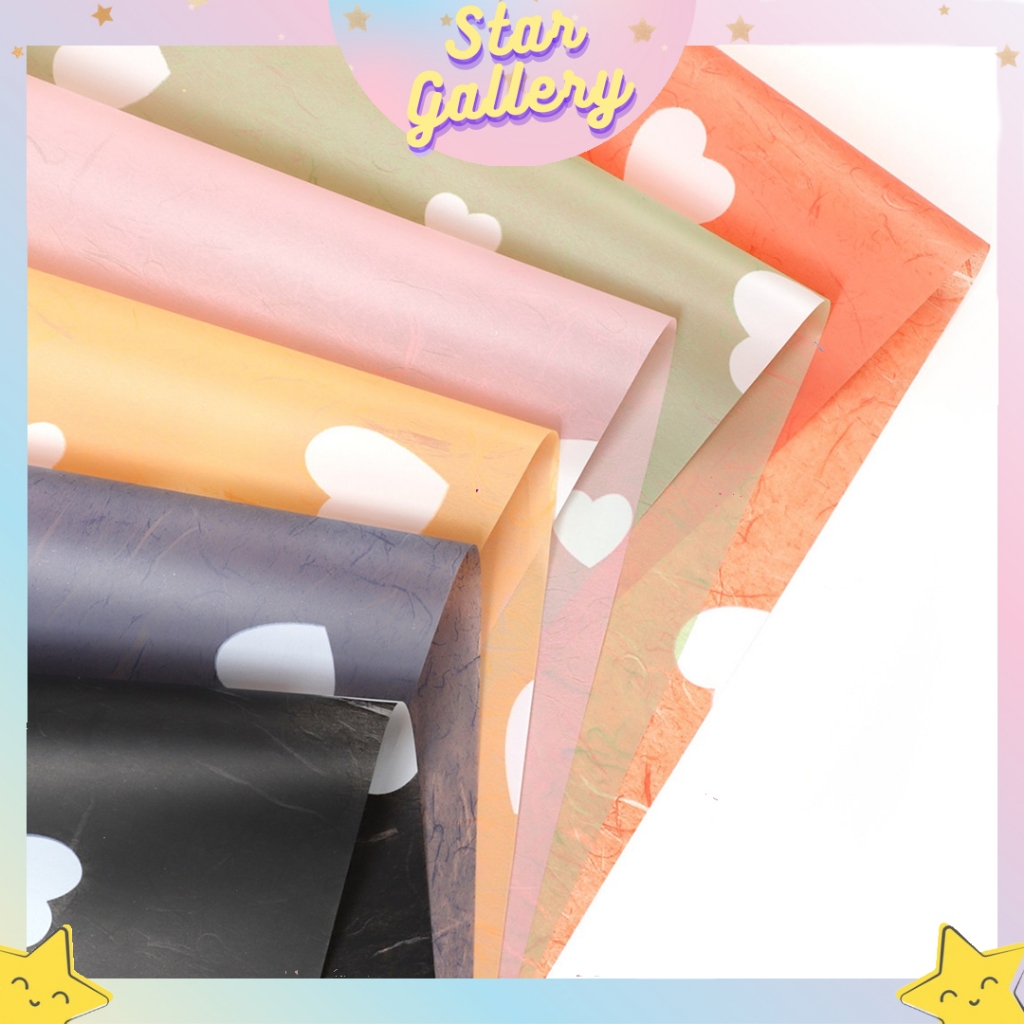 

(1 PACK ISI 20 LEMBAR) Flower Wrapping Paper Love Kertas Bunga Florist Motif Love Kertas Bunga Buket Cellophane Florist KB6091