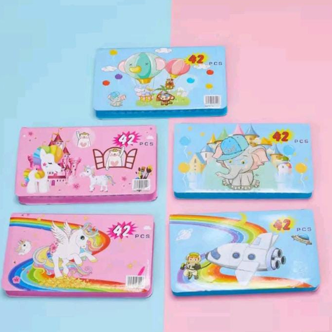 

Art Set 42 Alat Mewarnai Anak 42 Pcs Paket Peralatan Lukis Menggambar Motif Karakter Pensil Krayon Warna