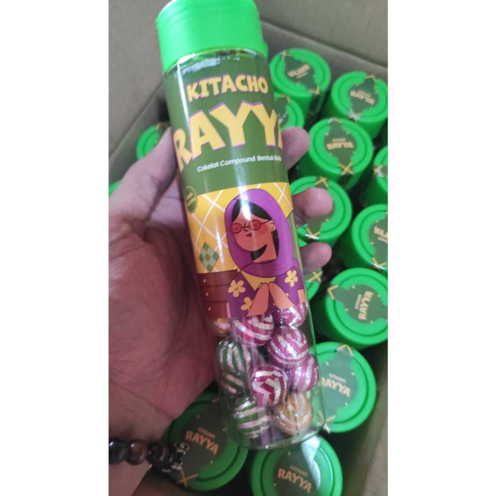 

kitacko rayya 200g isi 50 butir coklat bola toples cantik