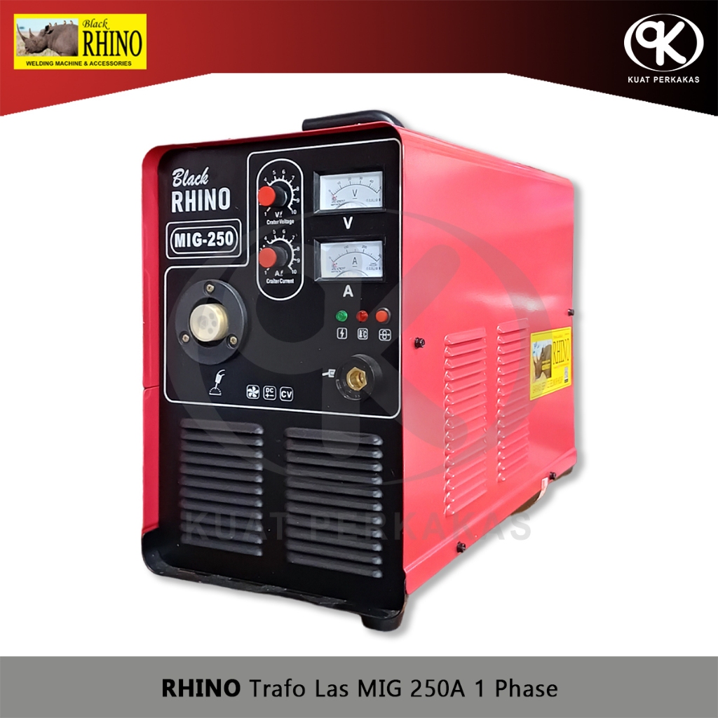 Trafo Las Listrik RHINO Mig 250 1 Phase Heavy Duty Welding Machine Dengan CO2