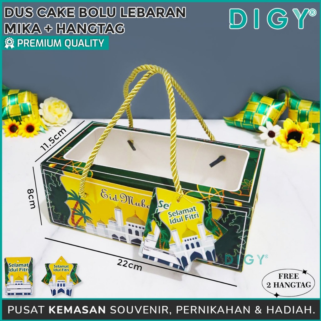 

DUS BOLU LEBARAN MIKA + HANGTAG / Kue Box Bolu Gulung / Kotak Hadiah / Box Dus Kue / Box Kue / Hampers Kue Cookies Lebaran
