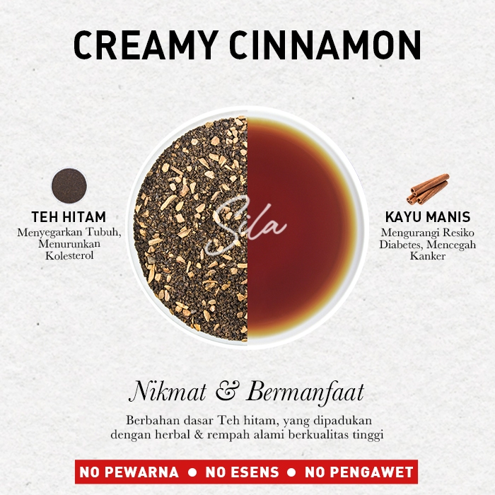 

Sila - Creamy Cinnamon - Daily Gourmet - Premium Artisan Blend - Bulk - Premium Tea - Black Tea