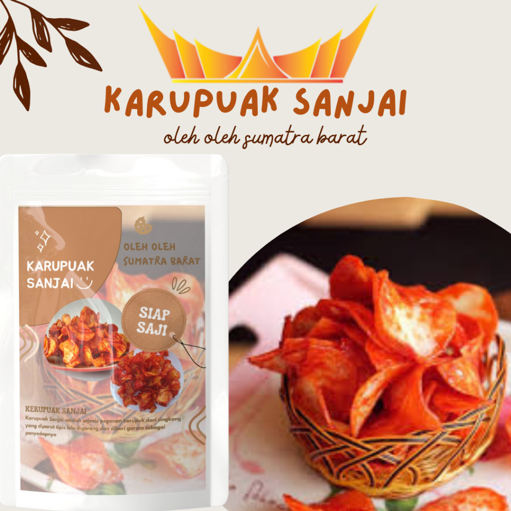 

KERIPIK SANJAI BALADO/KRIPIK SINGKONG BALADO (BULAT) KHAS PADANG