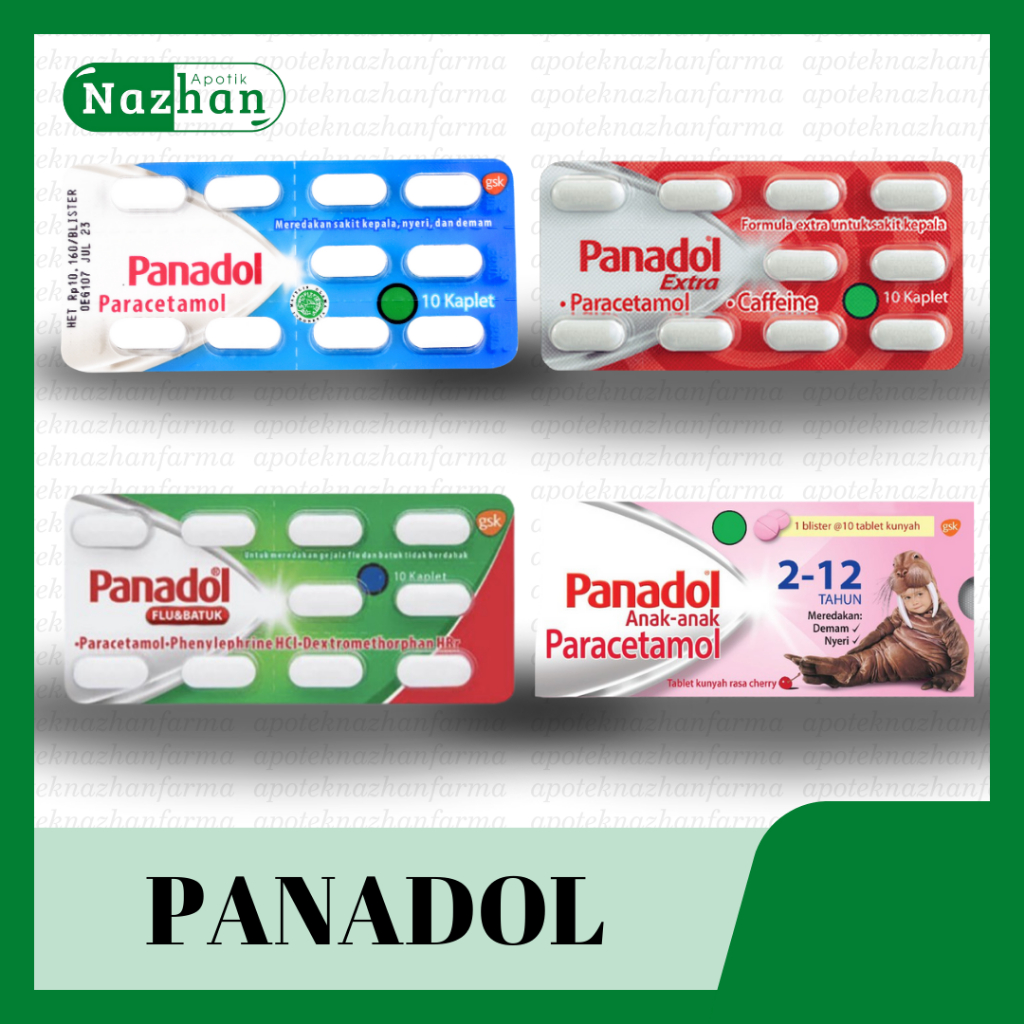 PANADOL Merah / Panadol Anak / Panadol Hijau / Panadol Biru | Obat Sakit Kepala / Obat Batuk dan pil