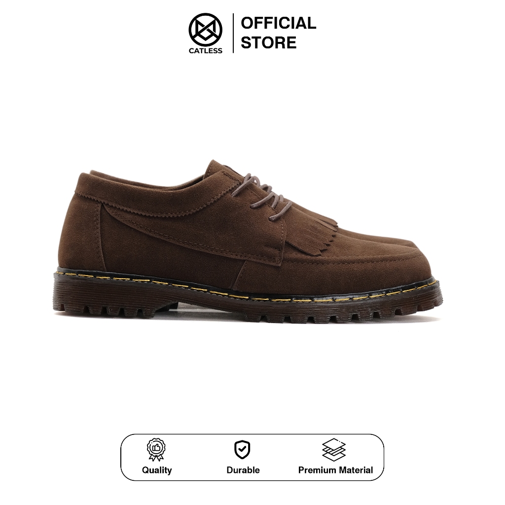 Sepatu Catless Hamburg suede Brown - Sepatu Pria Loafers Boots Suede