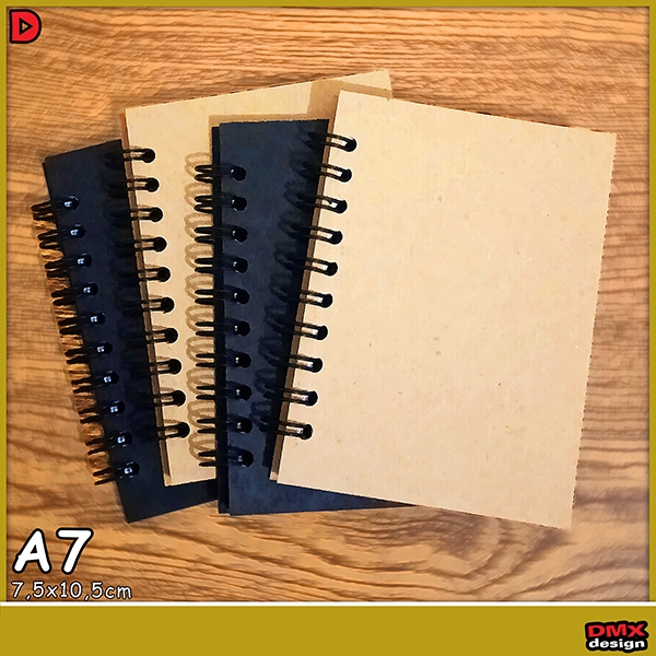 

Notebook A7 Custom - Spiral & Jahit Kawat