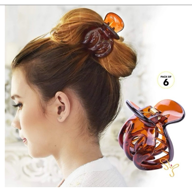 JEPIT JEPITAN BADAI JEDAI CAKAR KUAT TEBAL HITAM PUTIH TRANSPARAN WARNA POLOS RAMBUT KOREA WANITA KO