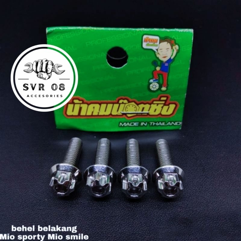 probolt stainless baut behel belakang Mio sporty Mio smile original Thailand