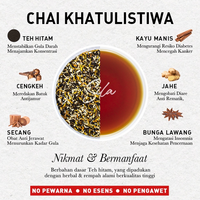 

Sila - Chai Khatulistiwa – Daily Gourmet – Premium Artisan Blend – White Kraft Pouch – Teh Premium – Black Tea