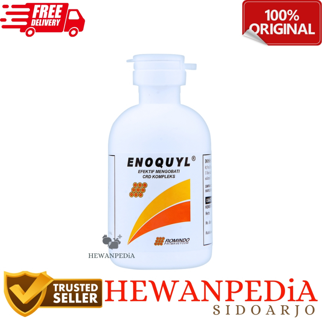 ENOQUYL 100 ml Hewanpedia - Obat CRD Kompleks Ayam Burung Puyuh Broiler Layer