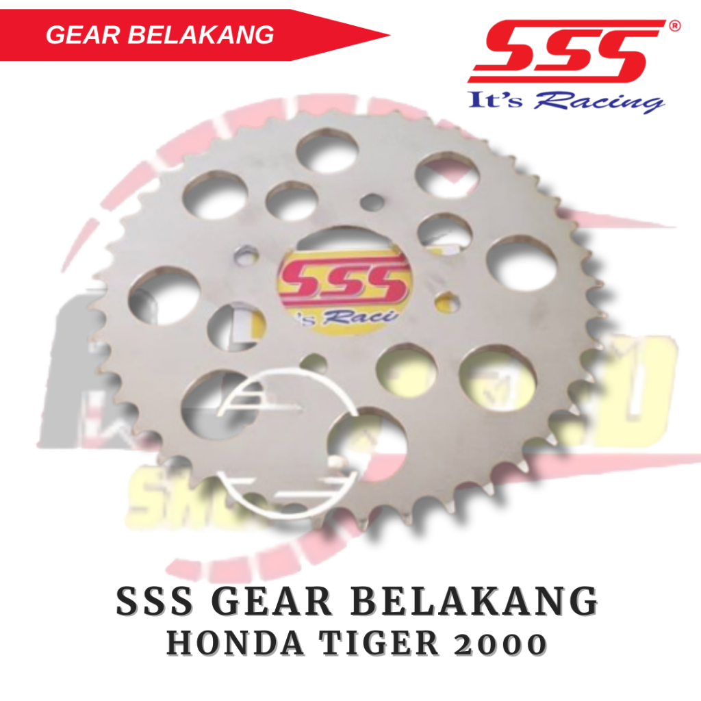 SSS Racing Gear Gir Belakang Chrome Tiger 2000 Ukuran 520 46T Original 100%