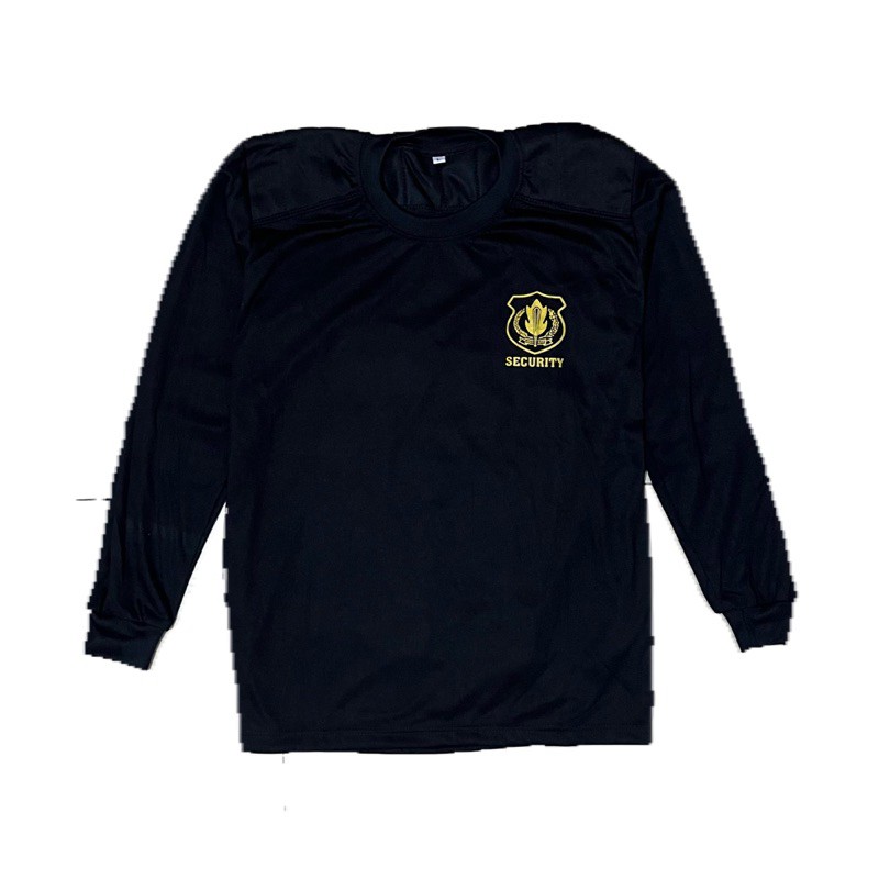 Kaos Lengan Panjang Security - Kaos Lengan Panjang Busa Hitam - Pria
