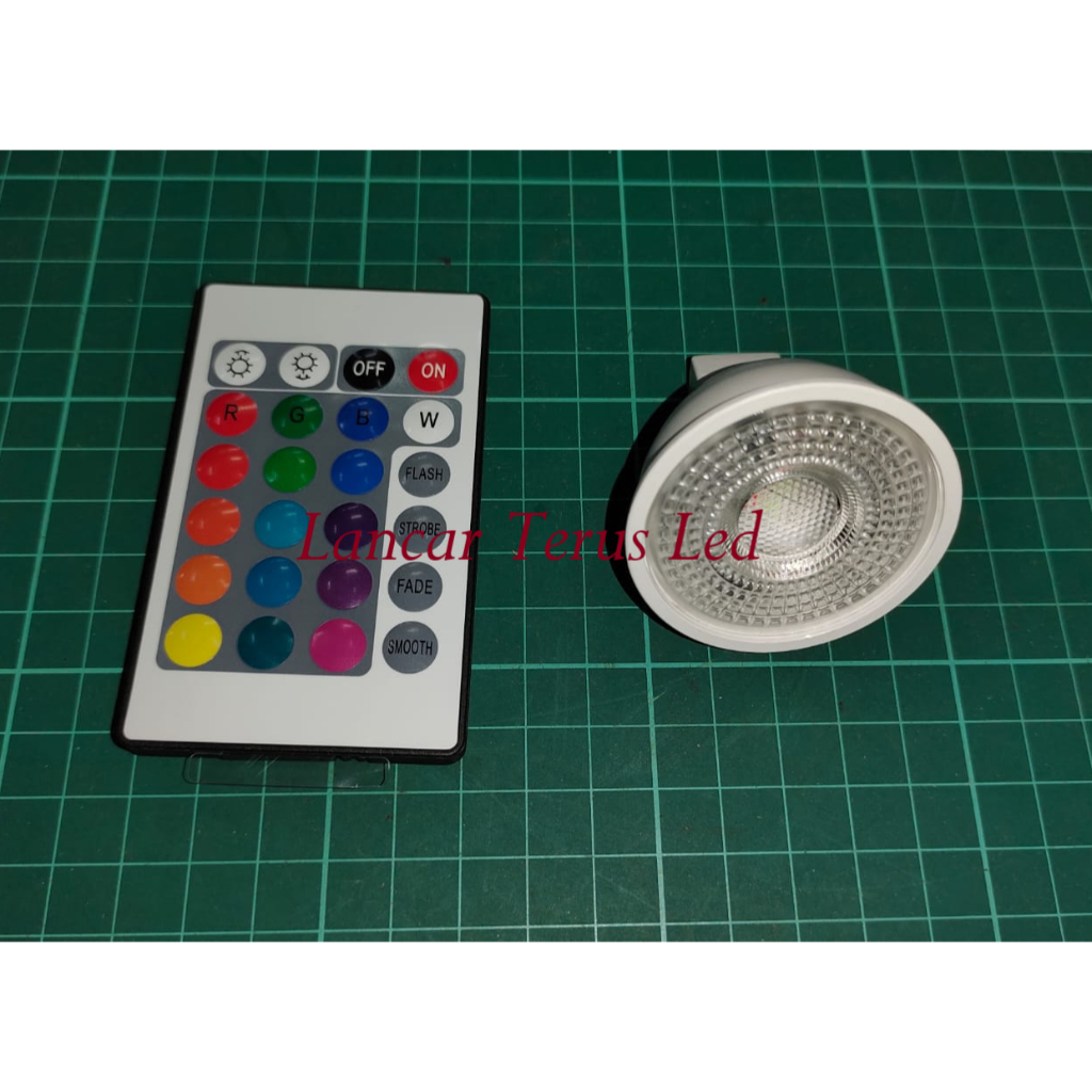 Lampu LED MR16 6W RGB 220V AC LED Halogen Multicolor Tusuk