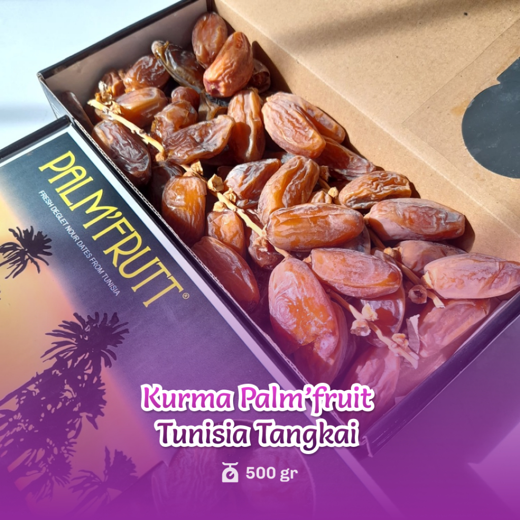

Kurma Tunisia Tangkai Palm Frutt Kemasan Box 500 gr