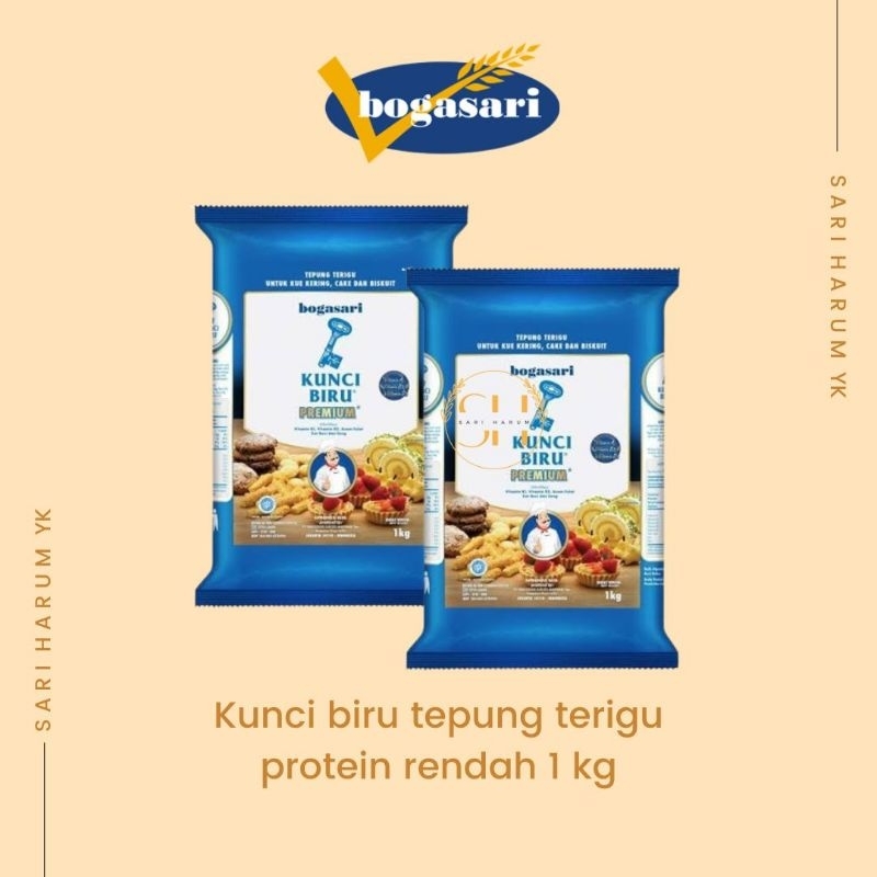 tepung terigu protein rendah - Bogasari kunci biru