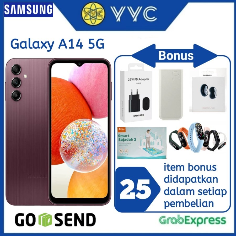 Samsung Galaxy A14 5G Ram 6/128GB Ram 6GB Rom 128GB - Garansi Resmi