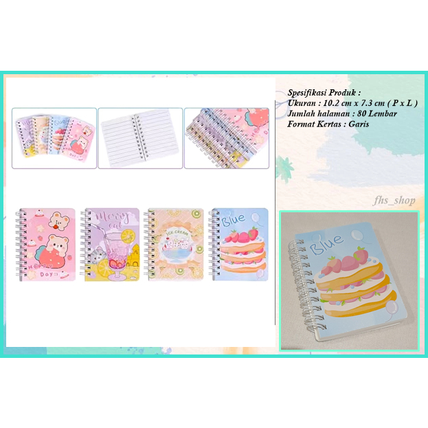 

Notebook Scrapbook A7 Notebook Mini Cute Notebook Lucu A7 Buku Tulis Notebook Aesthetic Notebook Mini Pocket Animal Dessert Notebook A7