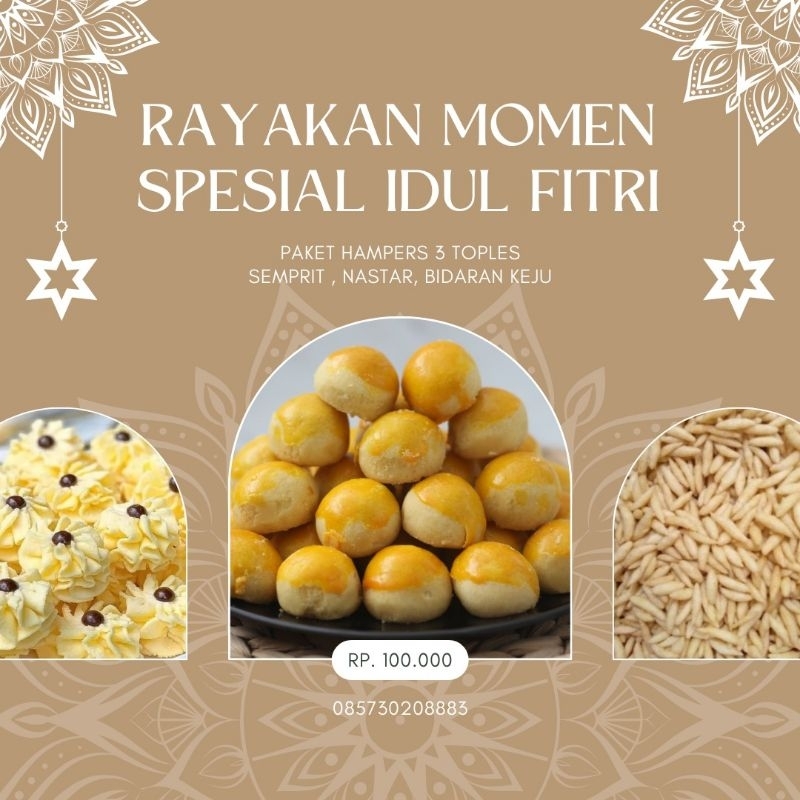 

paket hampers 3 toples ukuran 600 ml