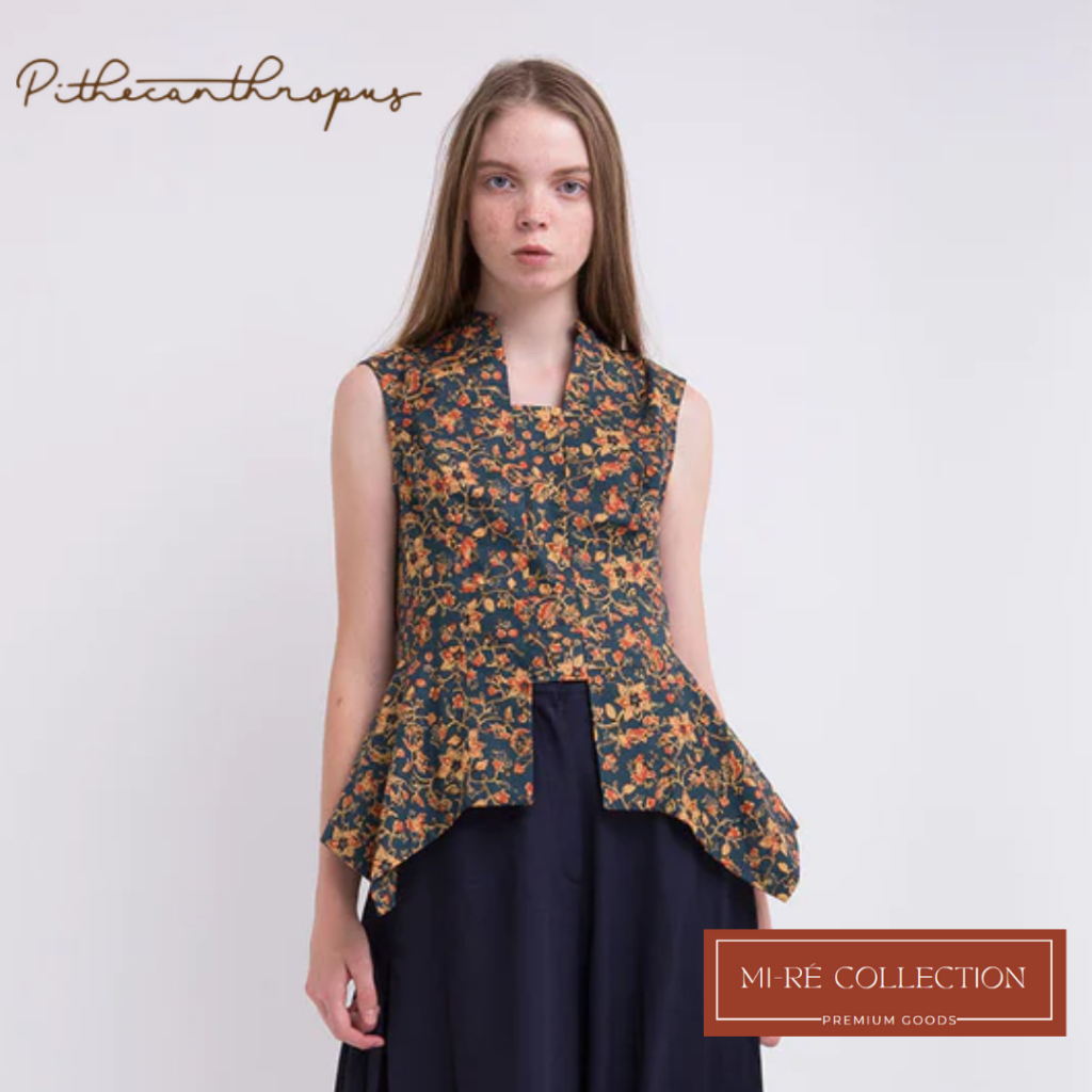 SALE Pithecanthropus Bali, Premium Batik Top/ Women Blouse/ Peplum Top/ Atasan Wanita