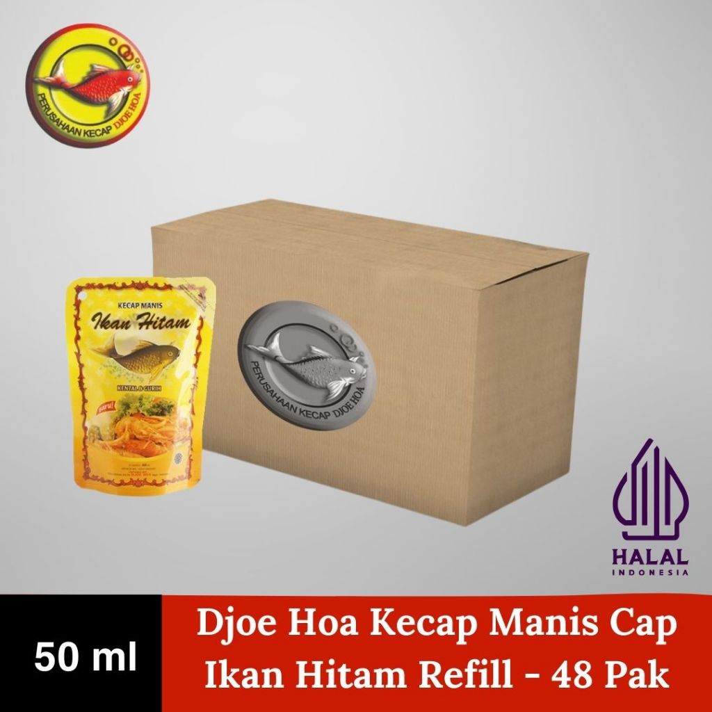 

Djoe Hoa Kecap Manis Cap Ikan Hitam Refill 50ml - 48 Pak