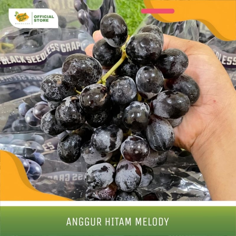 BUAH KITA Anggur Hitam Melody Tanpa Biji Import