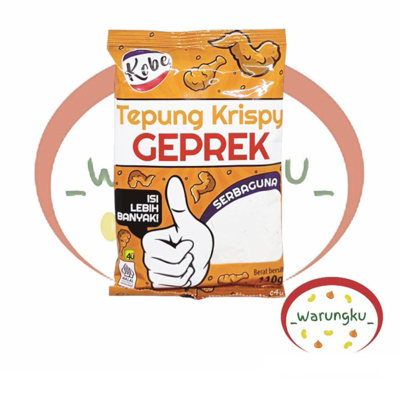 

KOBE Tepung Krispy GEPREK 110gr 1pcs Tepung Bumbu Ayam