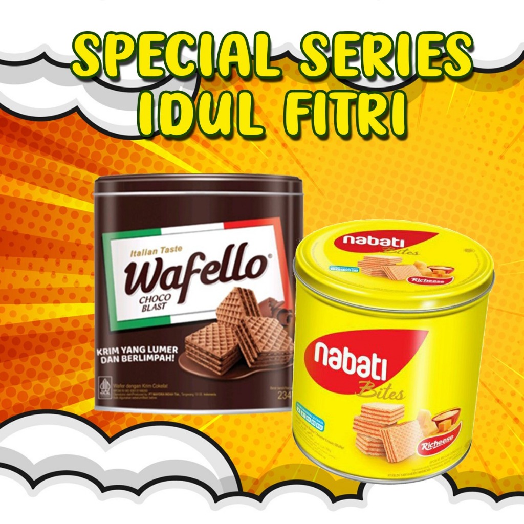 

SPECIAL SERIES IDUL FITRI TERSEDIA VARIAN: NISSIN WAFER CHOCOBAR WAFER COKLAT MACHO VANILLA COOKIES MILKY VANILLA KELAPA BISCUITS GOLD MACHA