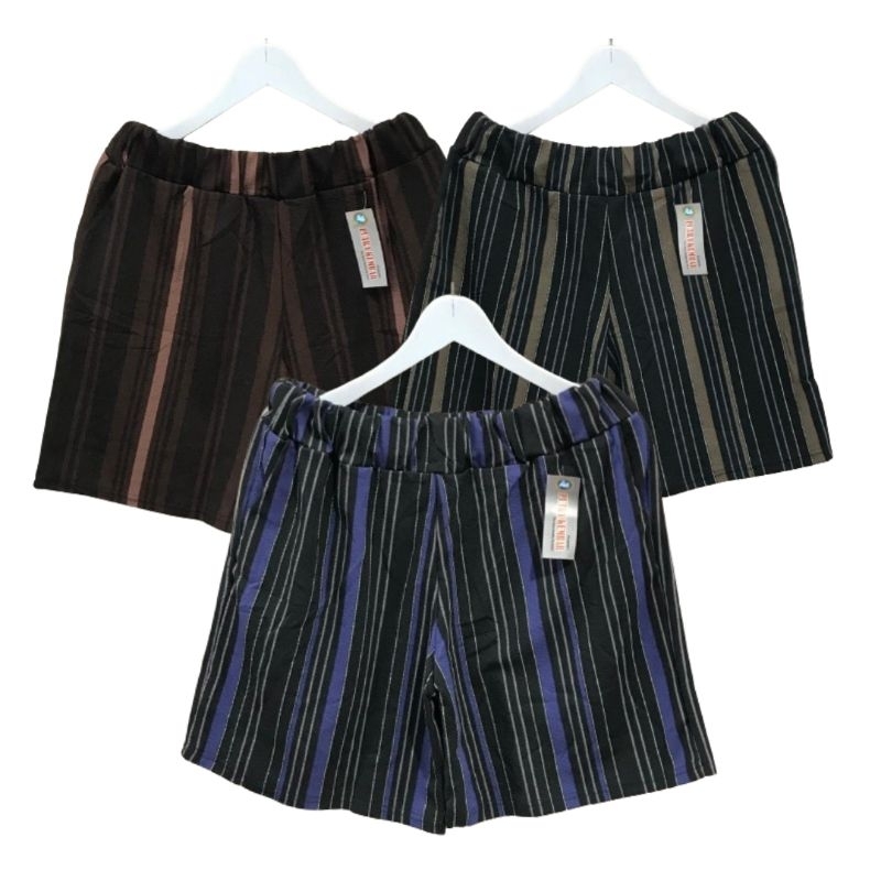 110 DAPAT 3 PCS | Hotpants 3/4 Jumbo Salur Celana Pendek Cewek Hotpants Motif Terbaru Kekinian | Cel